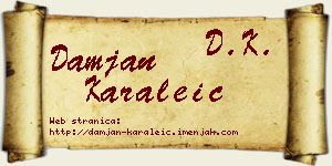 Damjan Karaleić vizit kartica